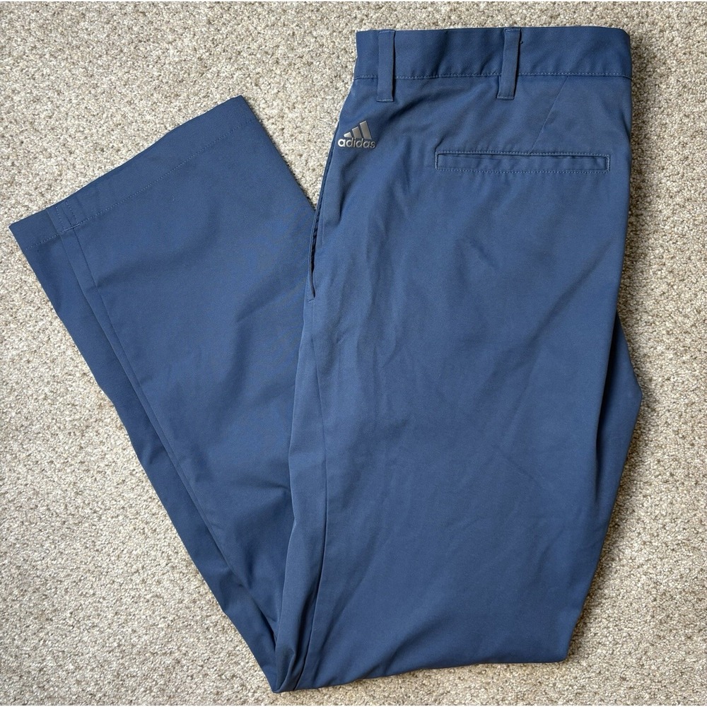 Adidas Men's Blue Golf Pants Size 34x32 Athletic ClimaLite Performance - Picture 1 of 7